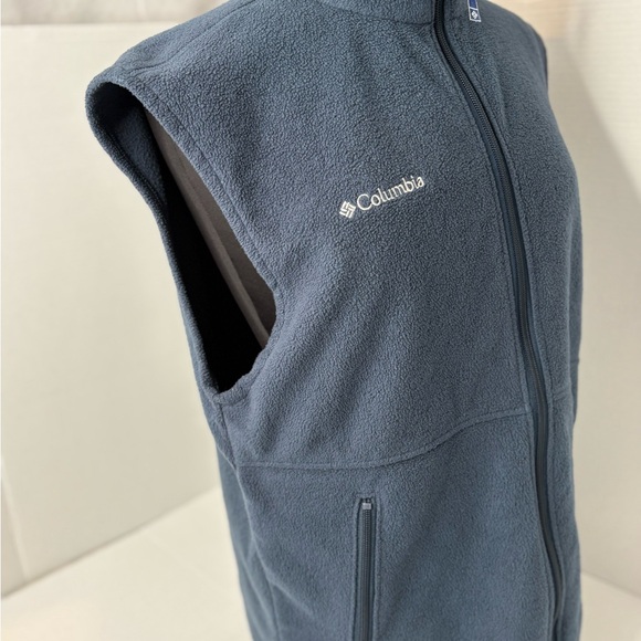 Columbia Men’s Fleece Vest Medium Blue - Picture 4 of 5